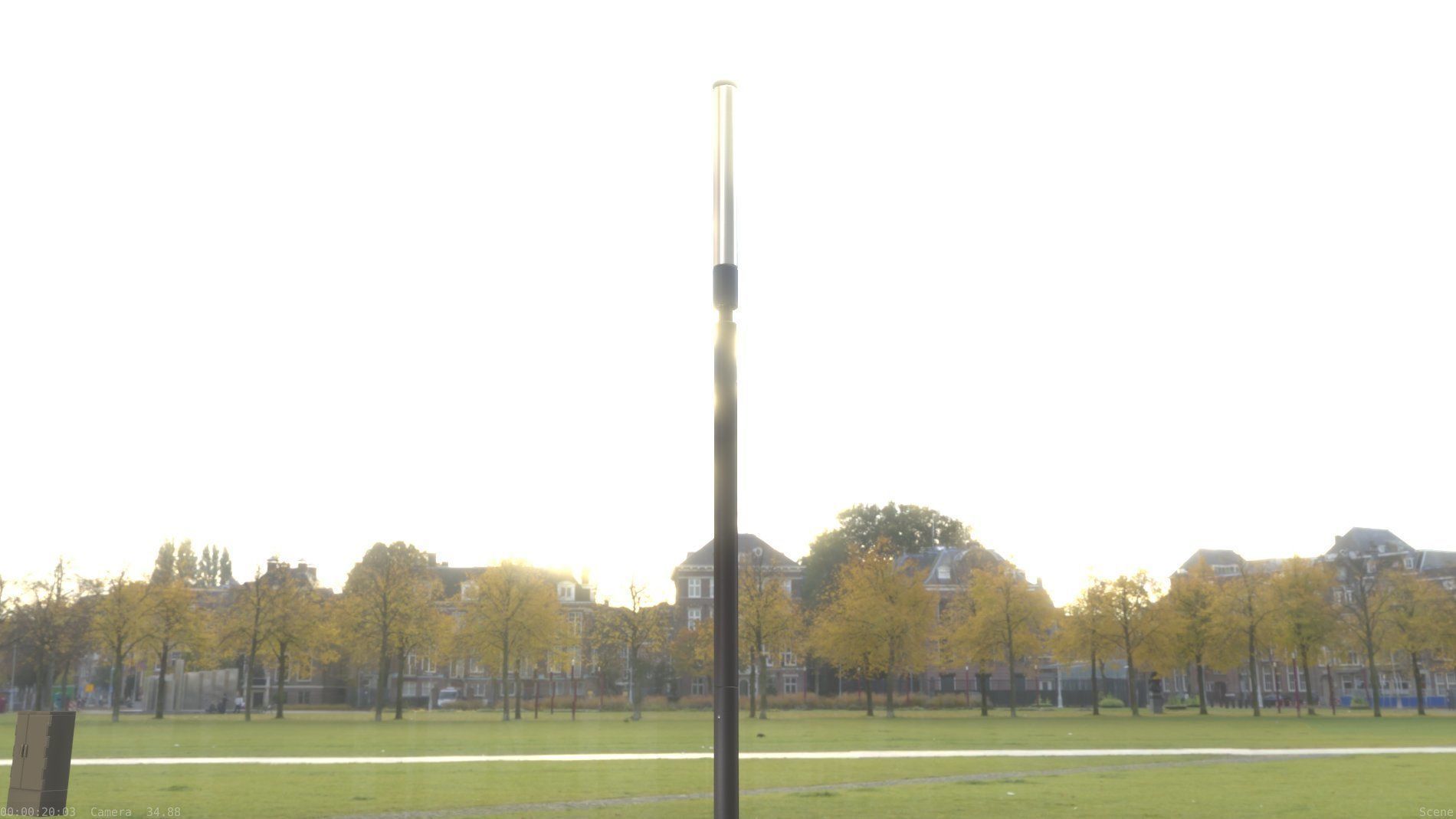 Street Light 10 Basic Low-Poly 600mm Low-poly 3D model_84