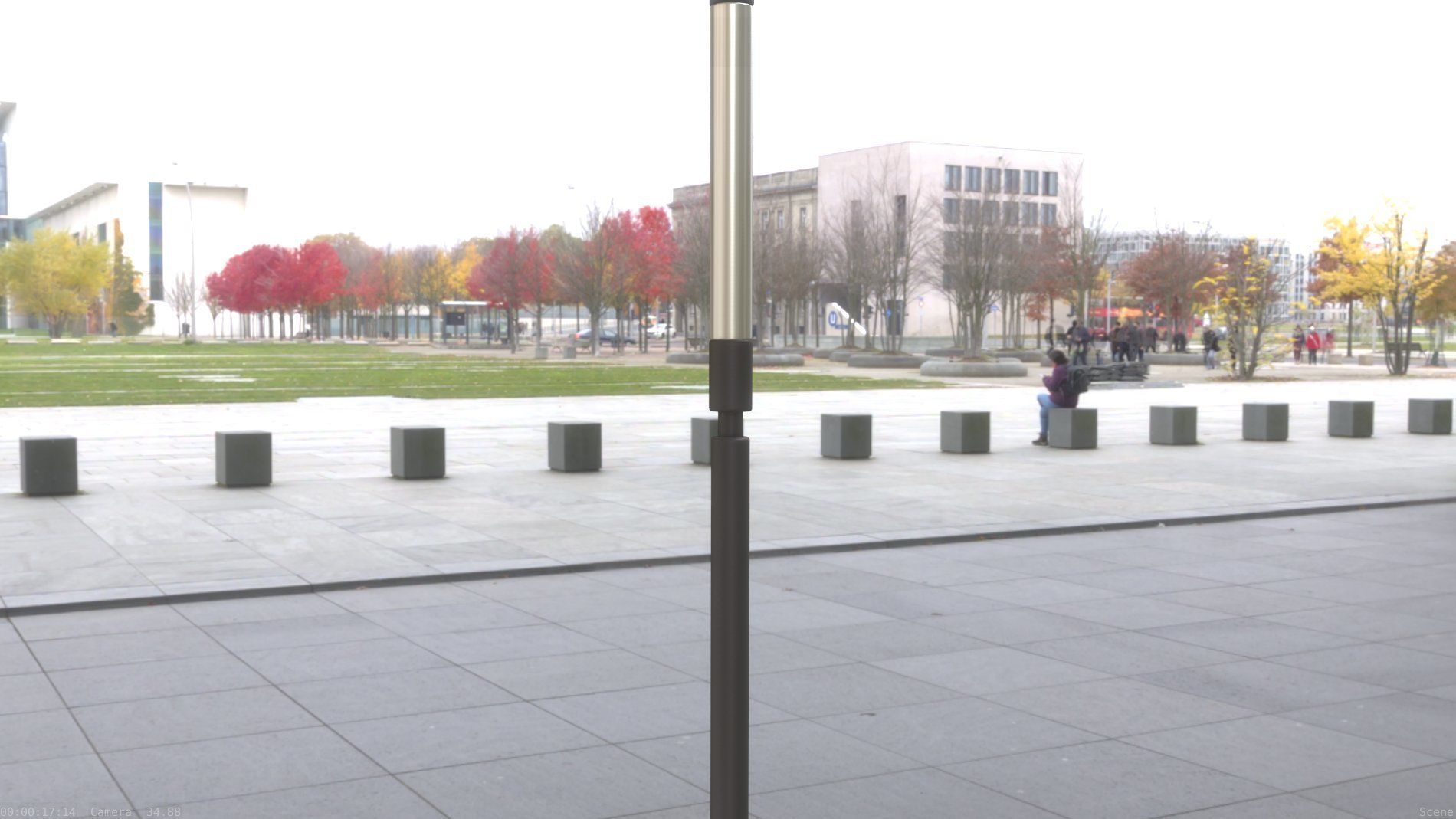 Street Light 10 Basic Low-Poly 600mm Low-poly 3D model_28