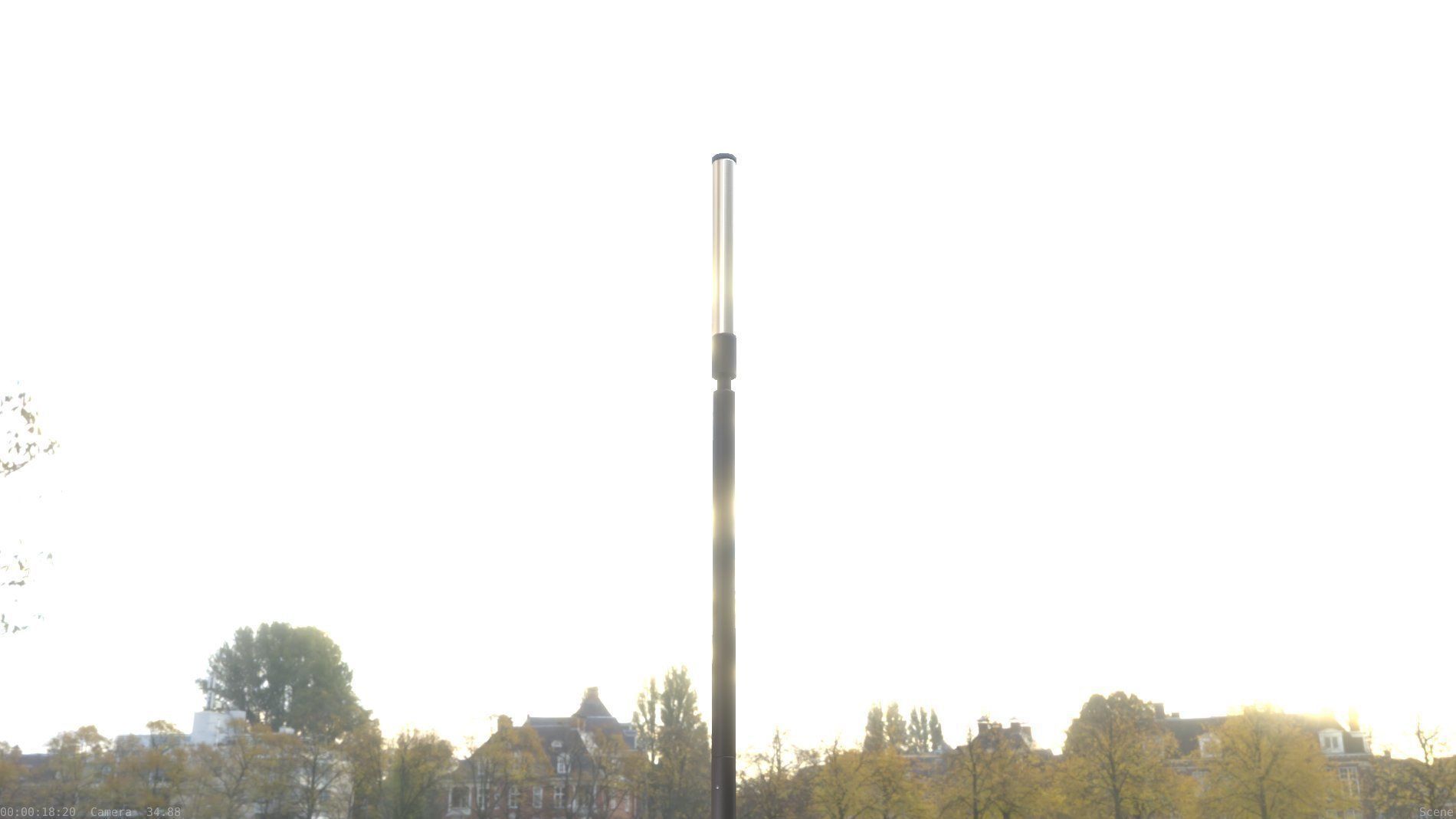 Street Light 10 Basic Low-Poly 600mm Low-poly 3D model_55
