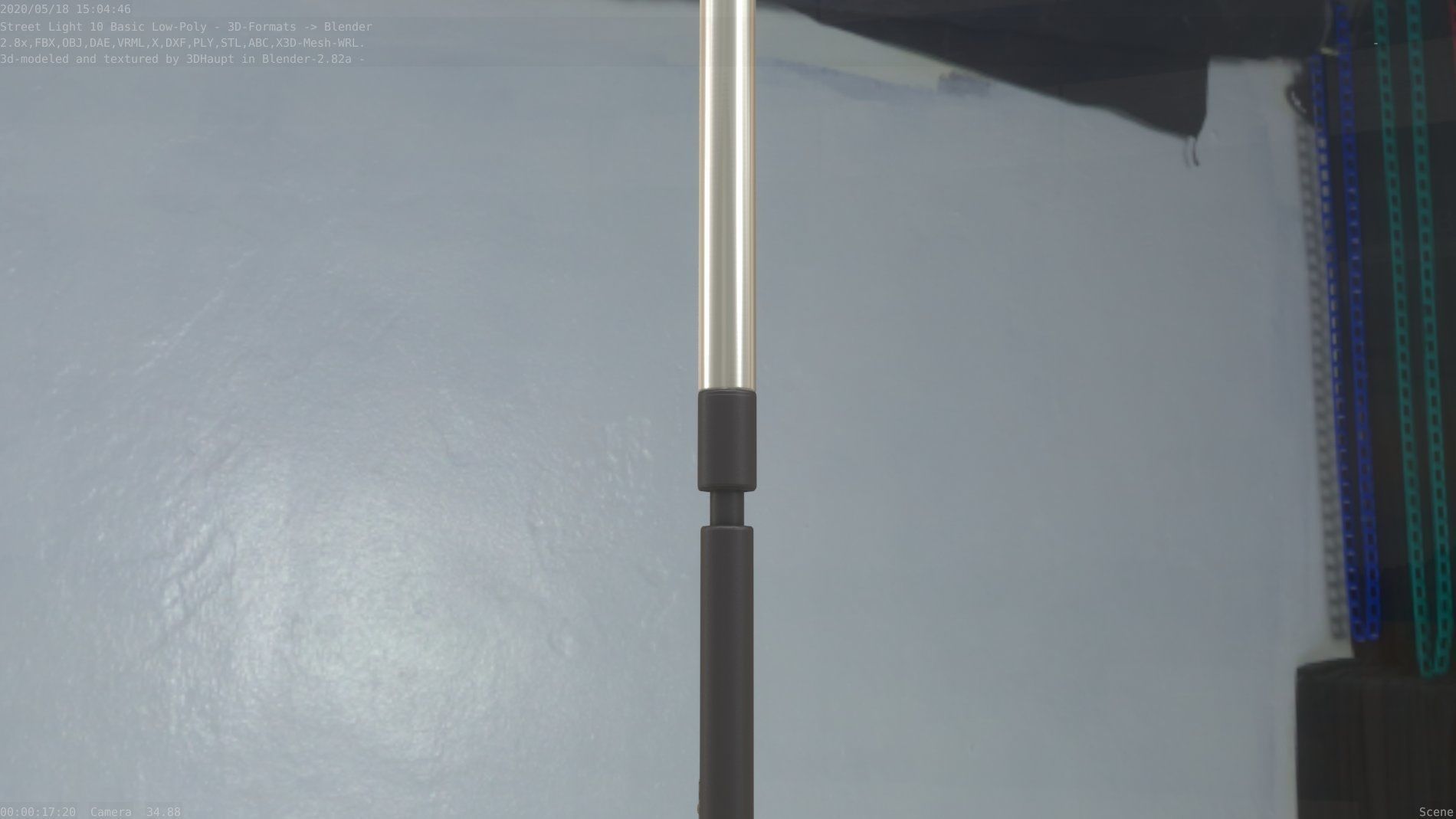 Street Light 10 Basic Low-Poly 600mm Low-poly 3D model_32