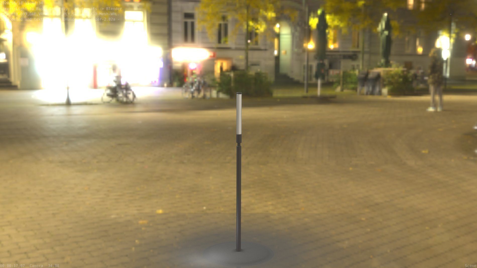 Street Light 10 Basic Low-Poly 600mm Low-poly 3D model_21