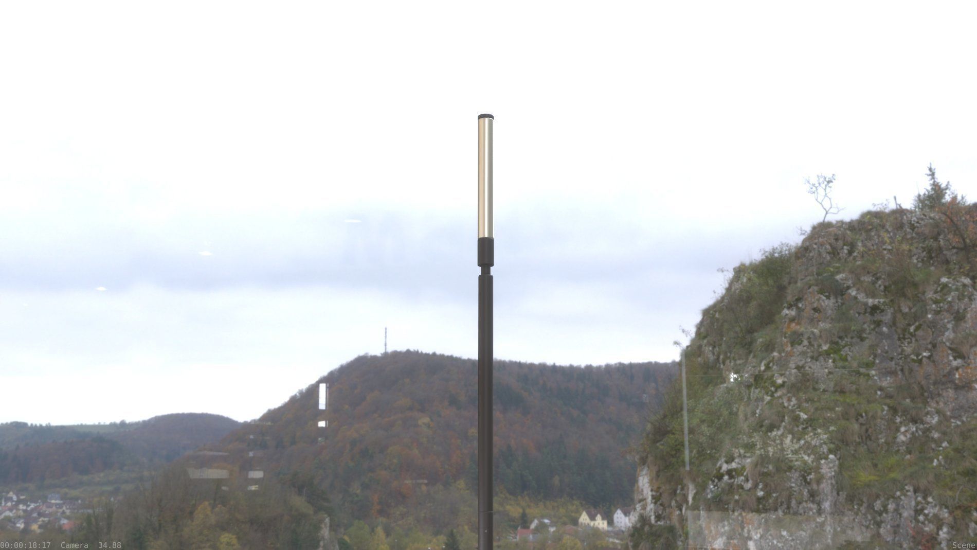 Street Light 10 Basic Low-Poly 600mm Low-poly 3D model_52