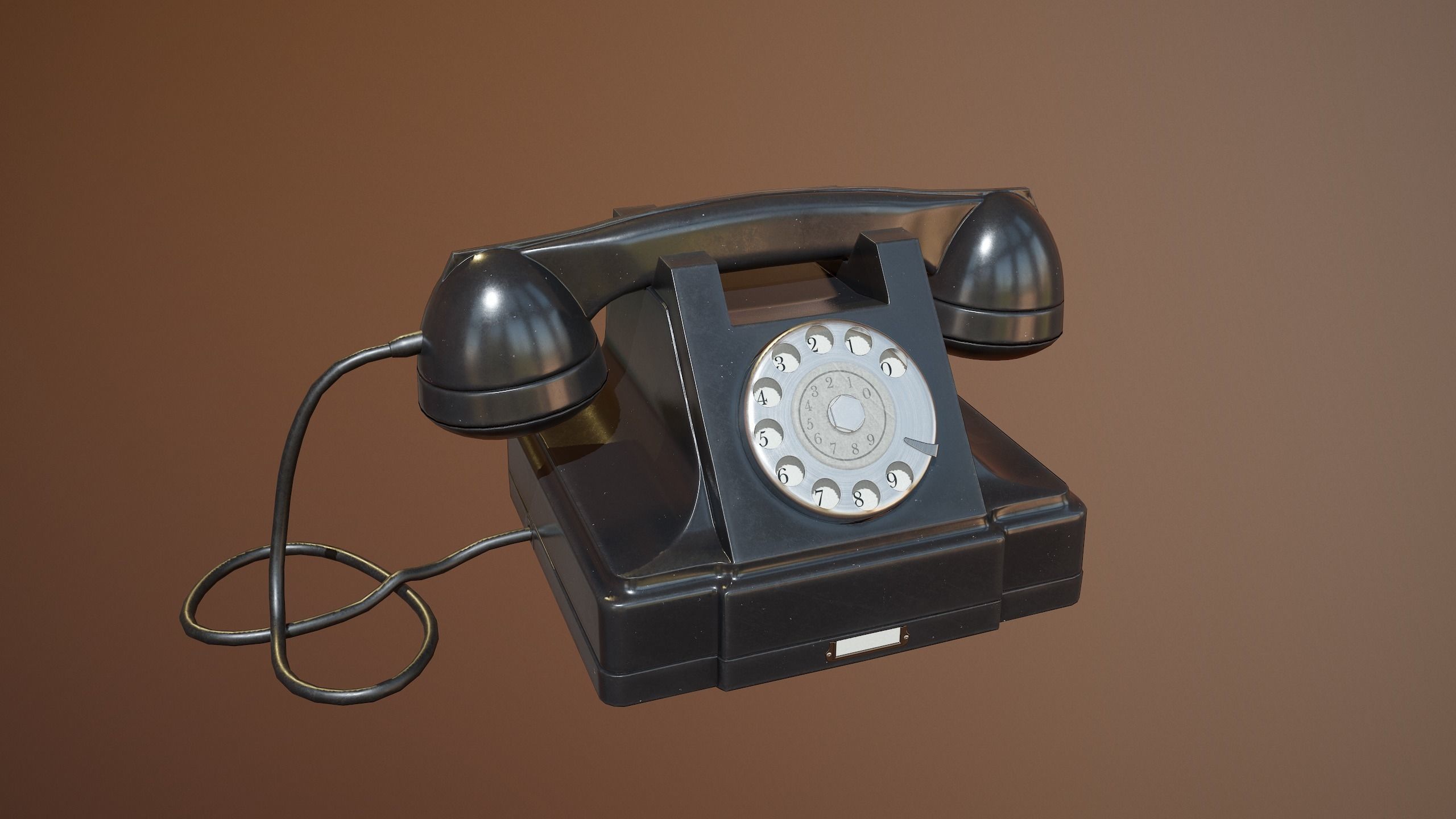 Old Phone Low-poly 3D model_5