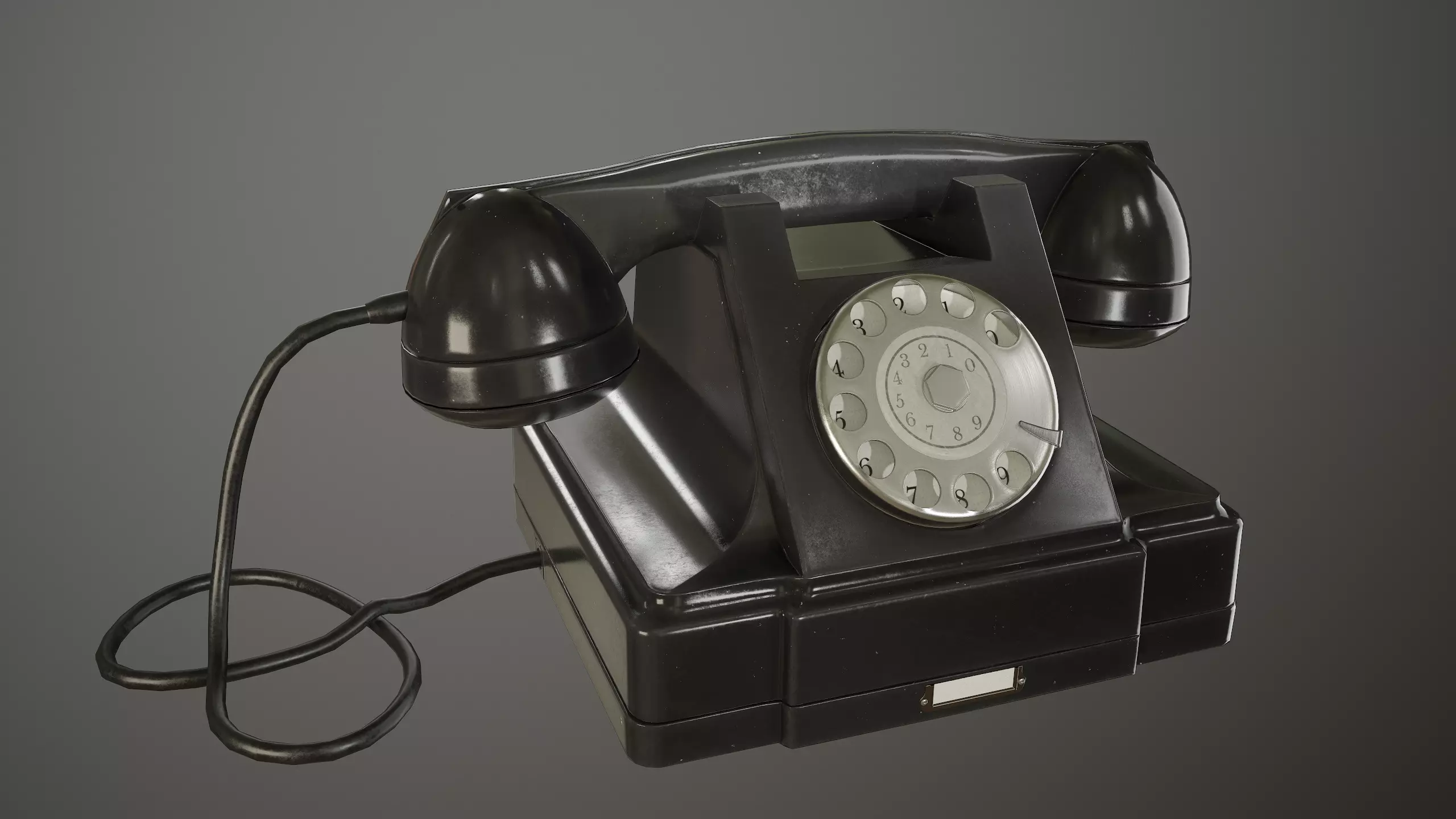Old Phone Low-poly 3D model_0