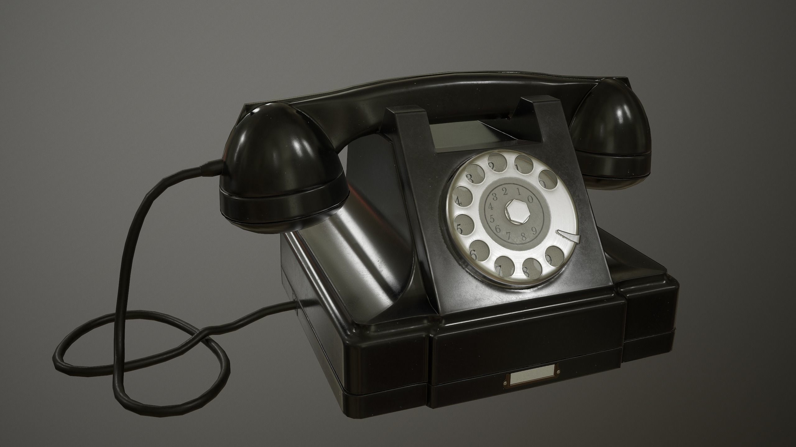 Old Phone Low-poly 3D model_3