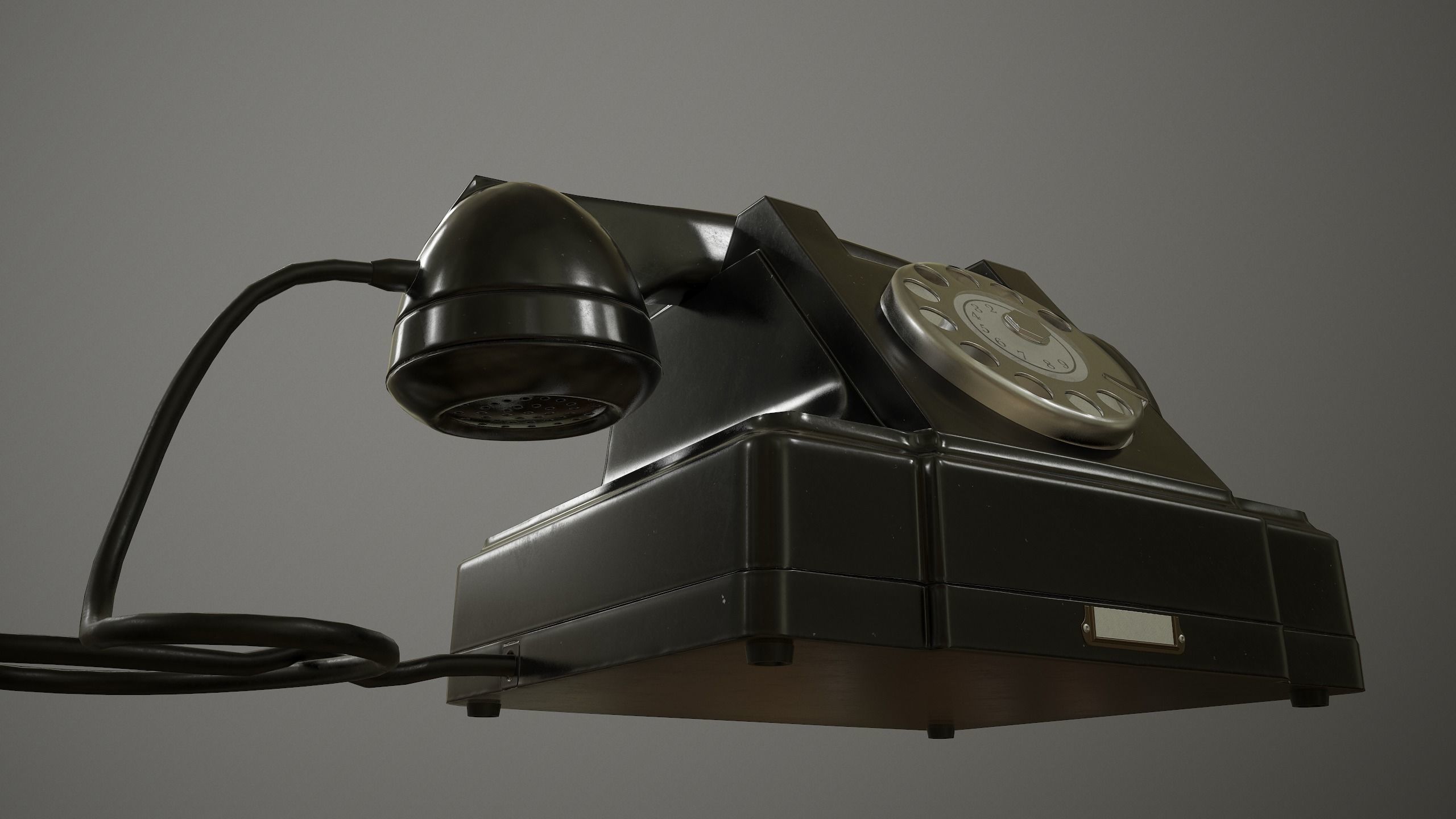 Old Phone Low-poly 3D model_6