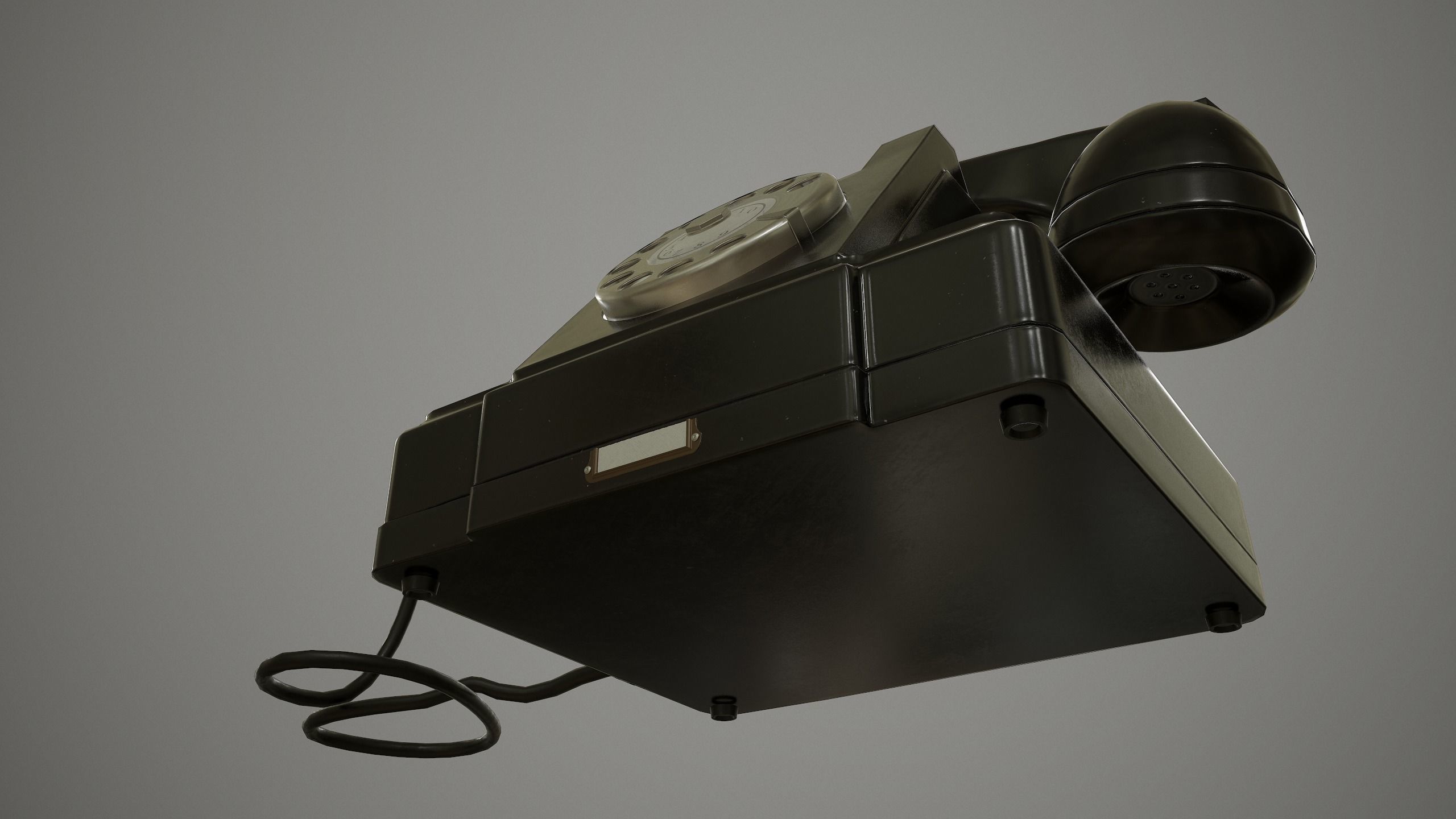 Old Phone Low-poly 3D model_7