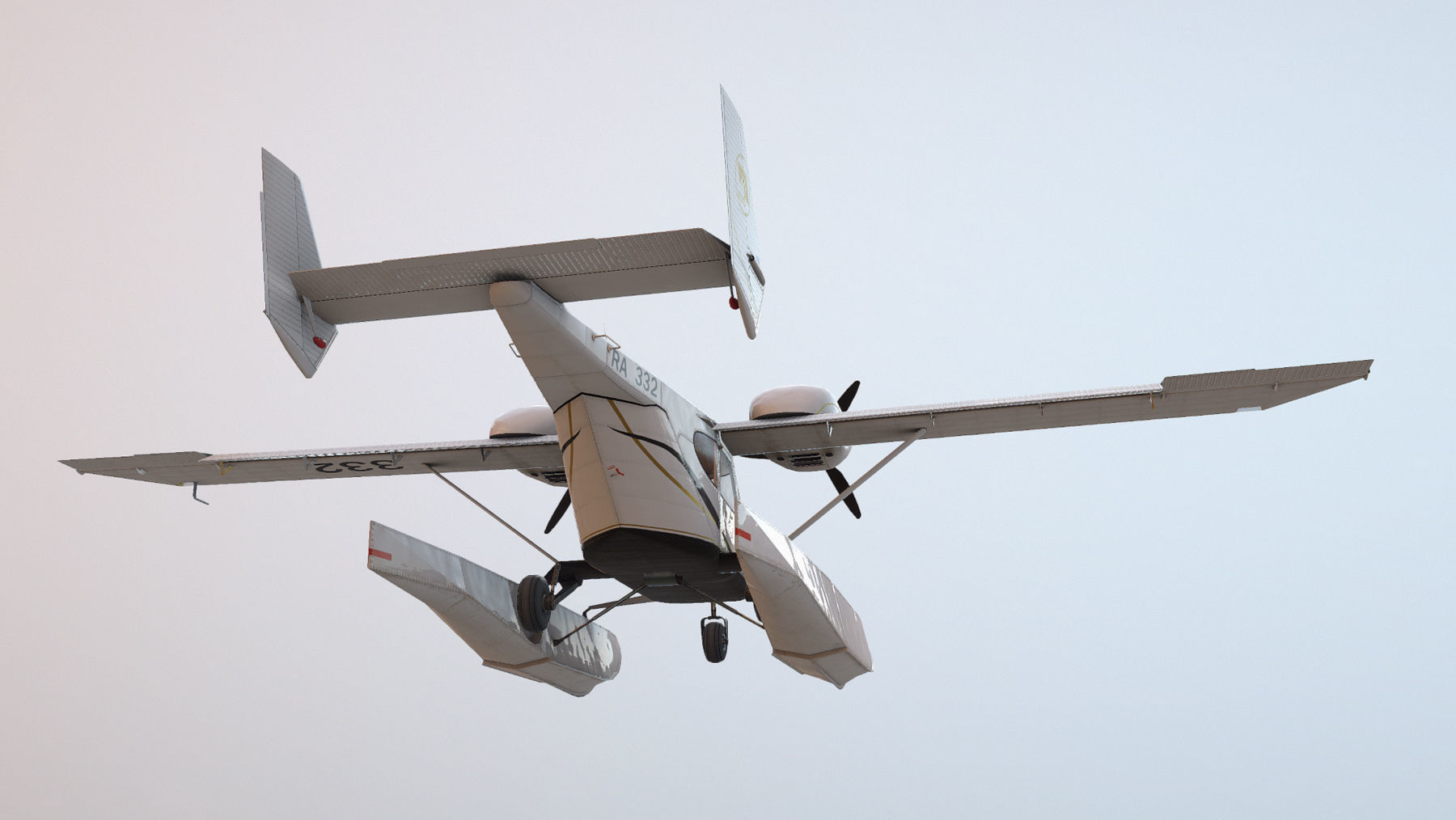 Accord-201 Floatsplane BlackGoldLines Livery Low-poly 3D model_19