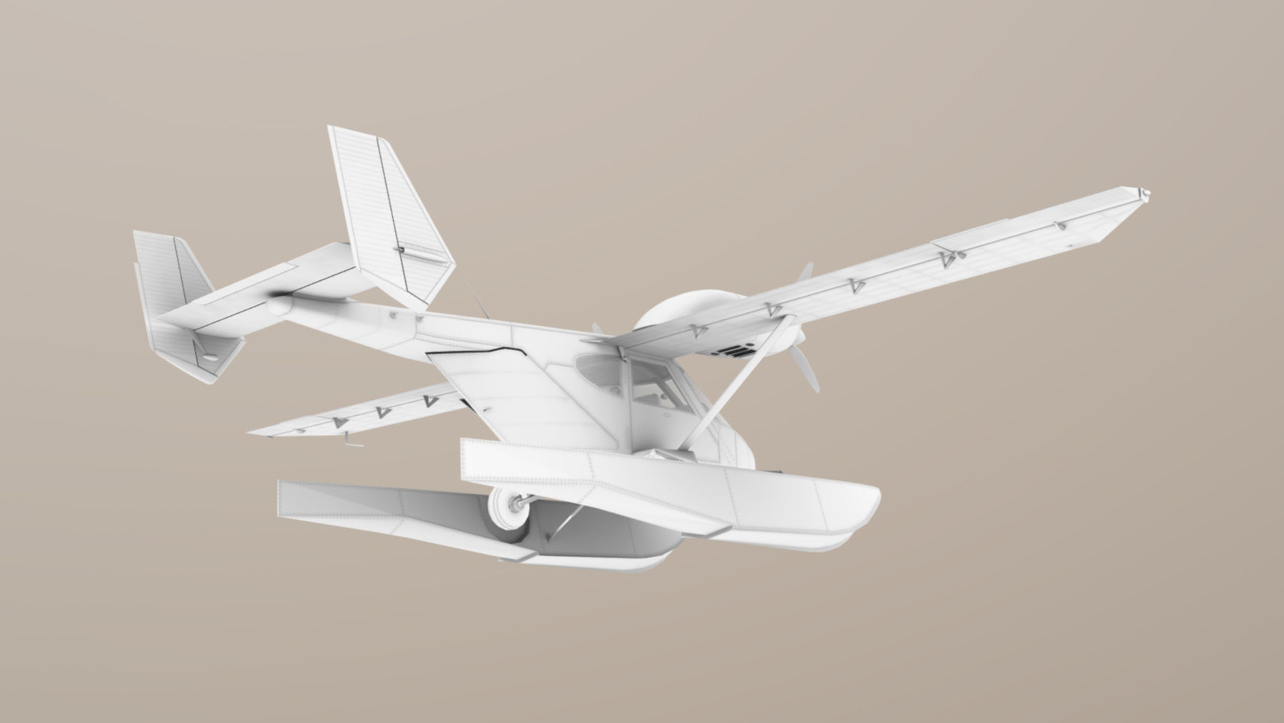 Accord-201 Floatsplane BlackGoldLines Livery Low-poly 3D model_34