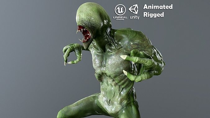 Alien Monster Low-poly 3D model