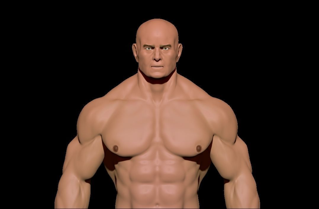 bodybuilder 6 man Low-poly 3D model_1