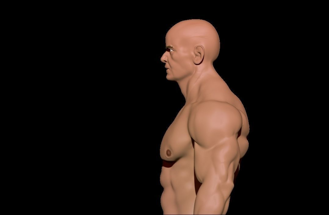 bodybuilder 6 man Low-poly 3D model_7