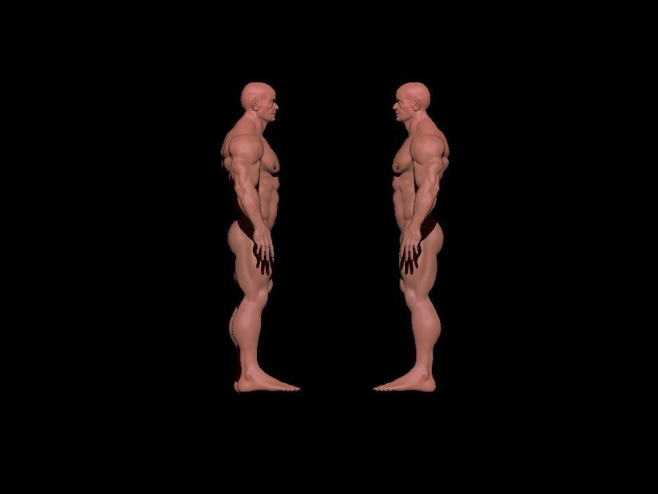 bodybuilder 6 man Low-poly 3D model_20