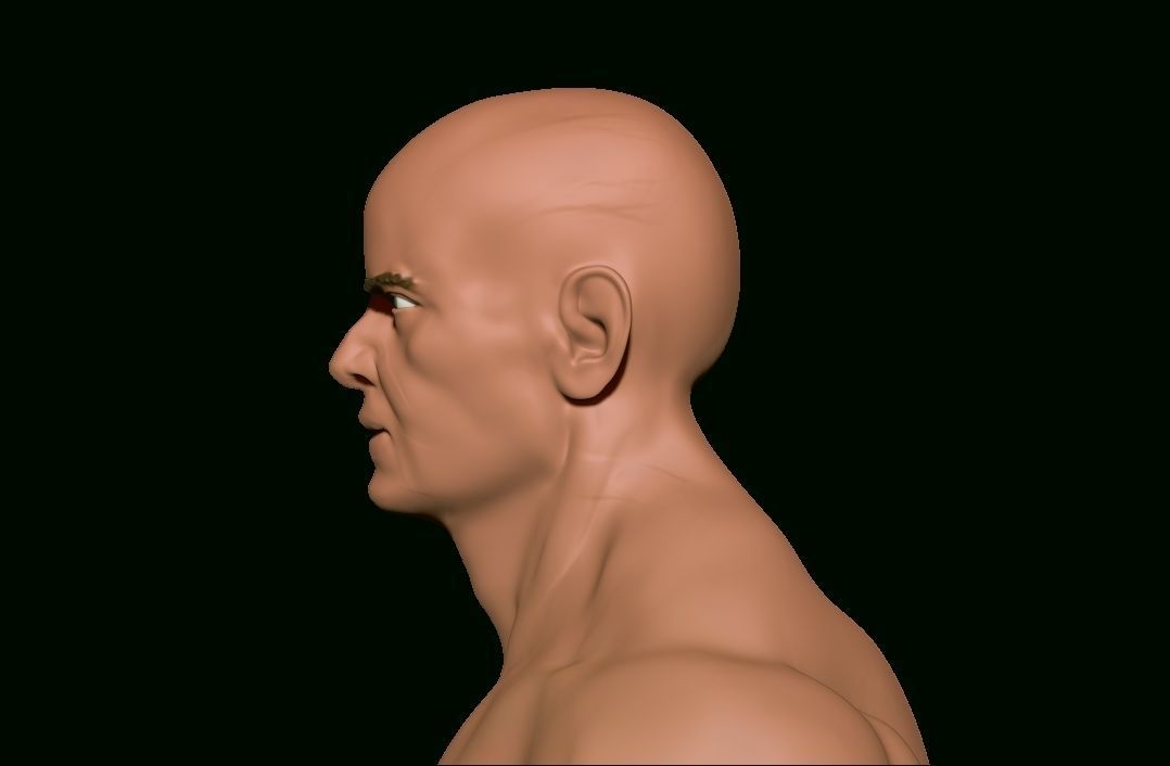 bodybuilder 6 man Low-poly 3D model_17