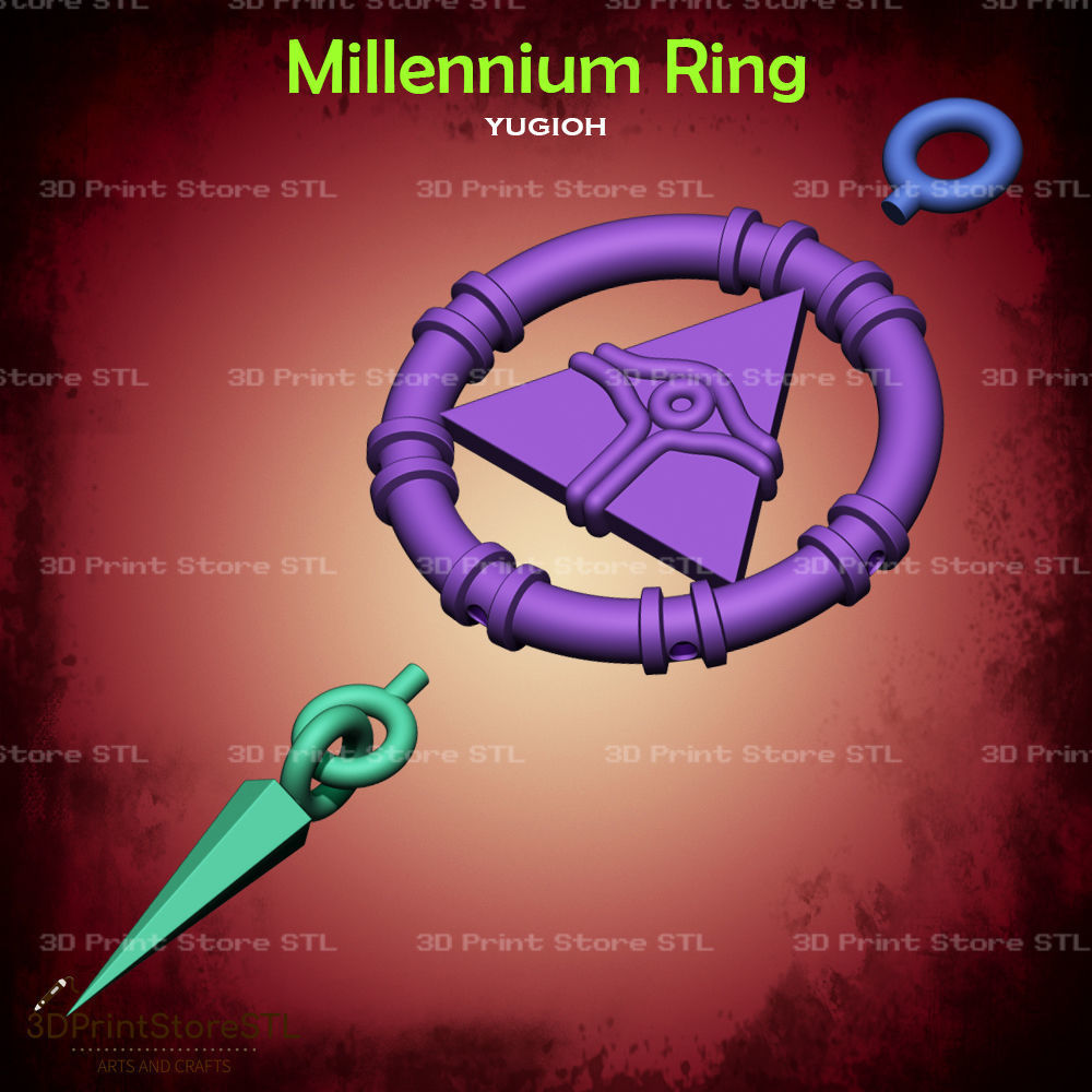 Millennium Ring Cosplay Yugioh - STL File 3D print model_2
