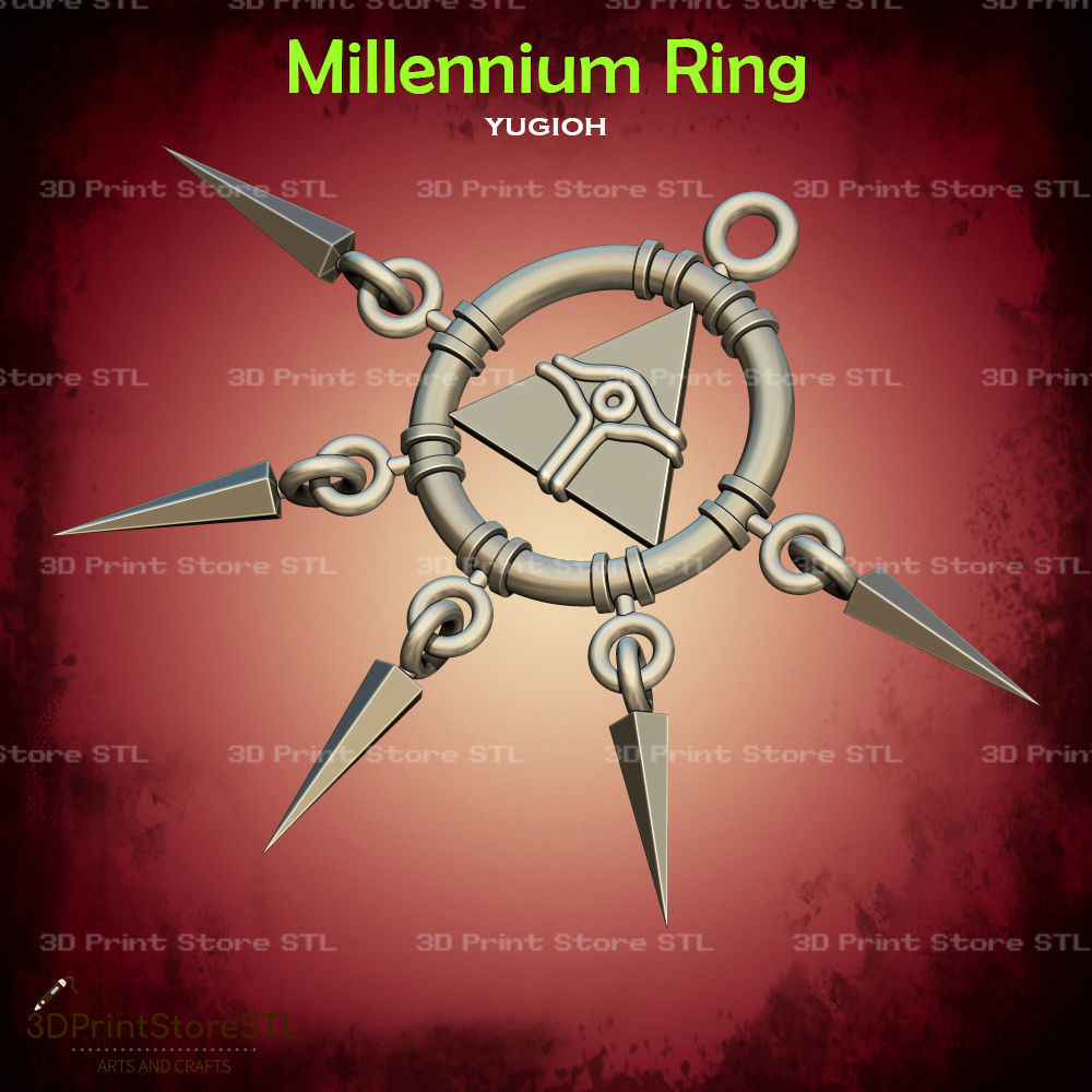 Millennium Ring Cosplay Yugioh - STL File 3D print model_1