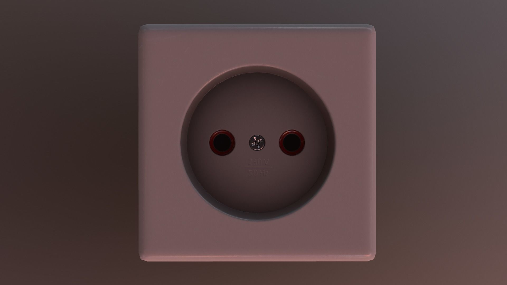 Electrical Outlet Low-poly 3D model_28