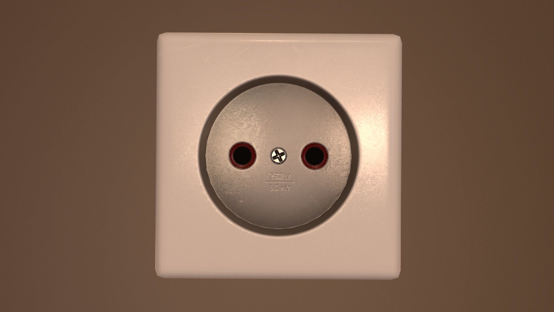 Electrical Outlet Low-poly 3D model_3