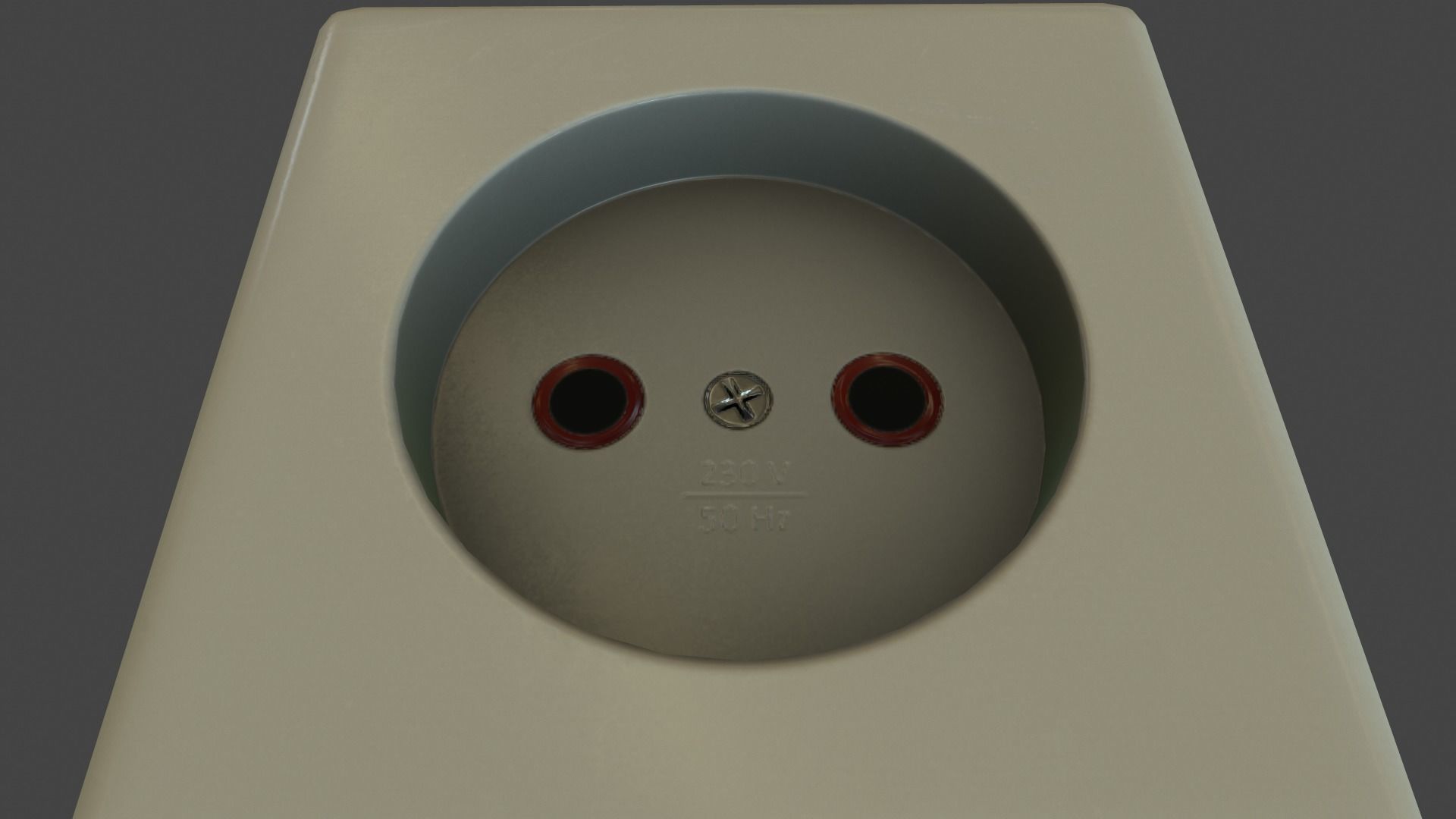 Electrical Outlet Low-poly 3D model_8