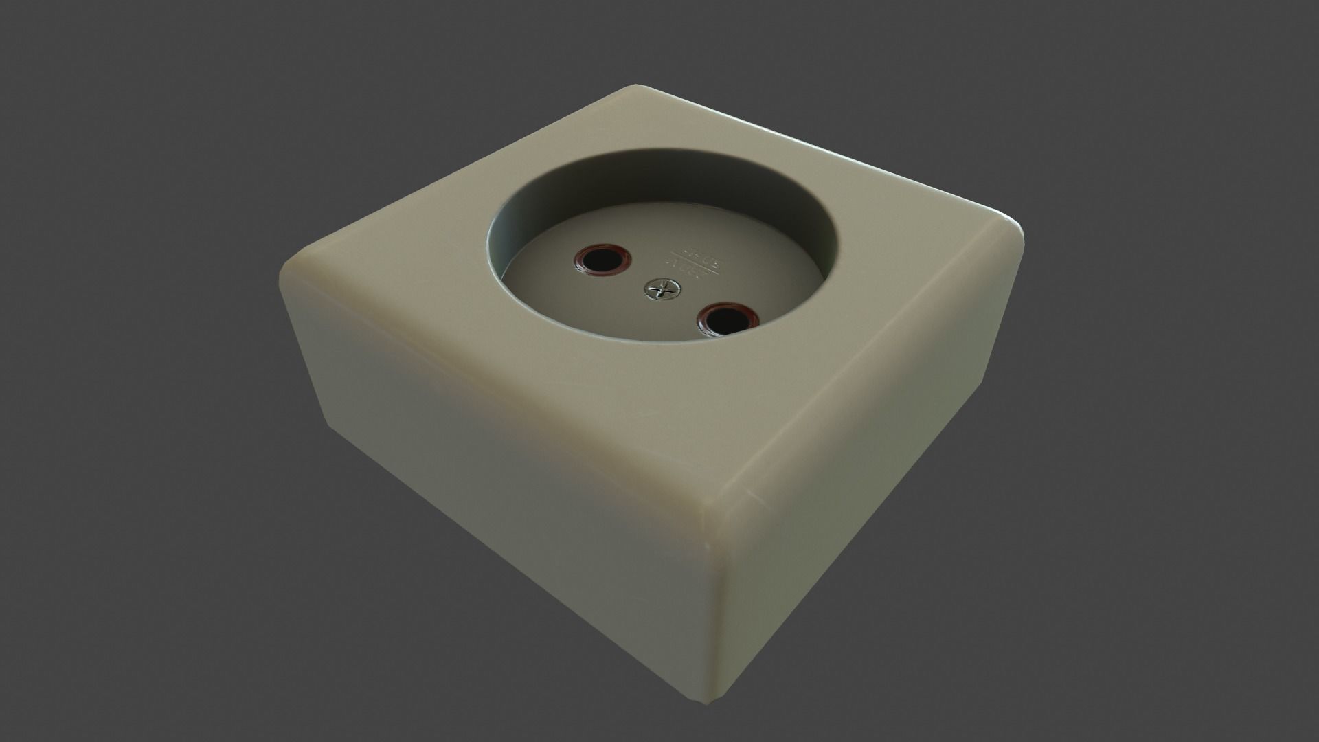 Electrical Outlet Low-poly 3D model_10