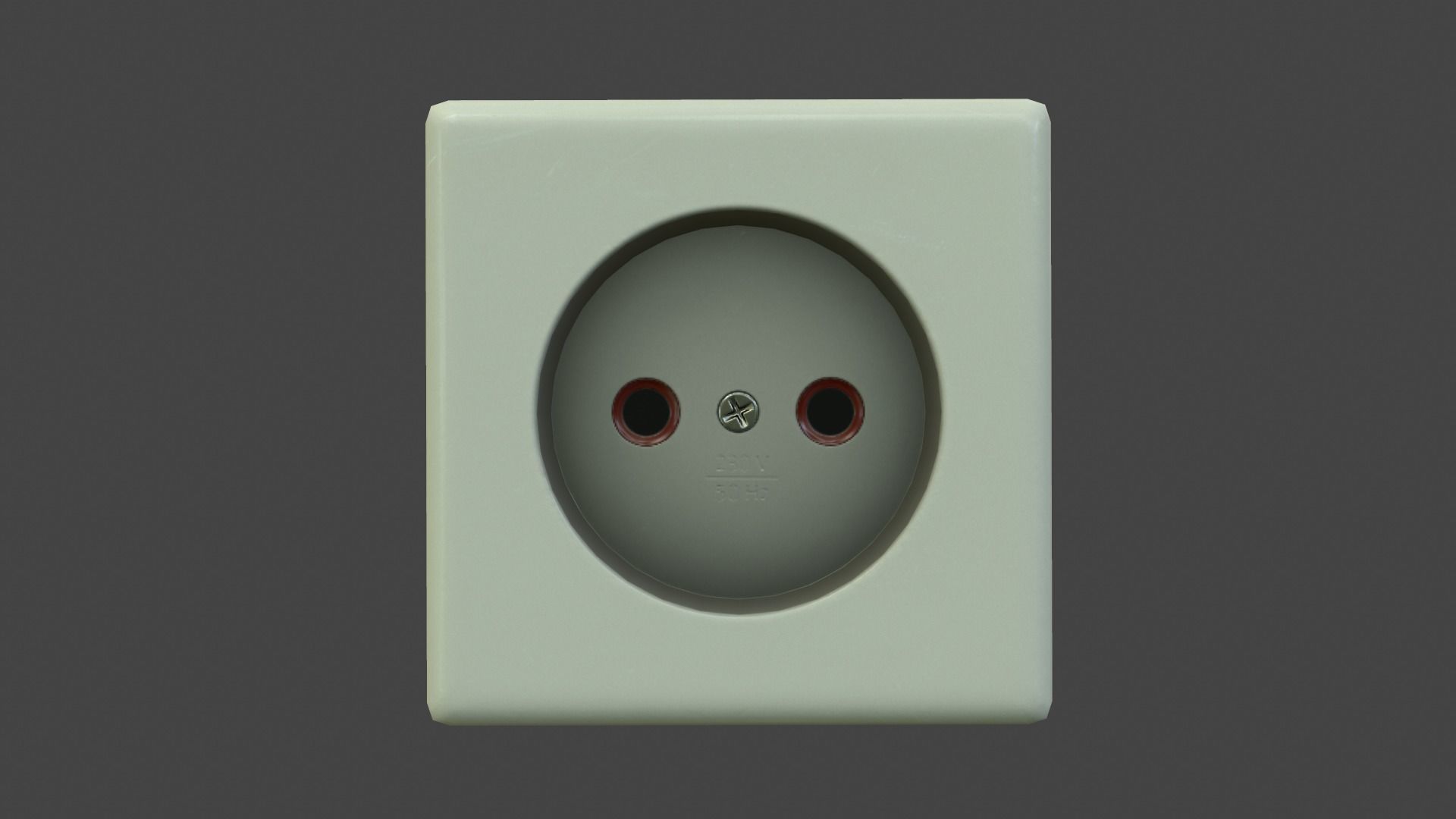 Electrical Outlet Low-poly 3D model_0