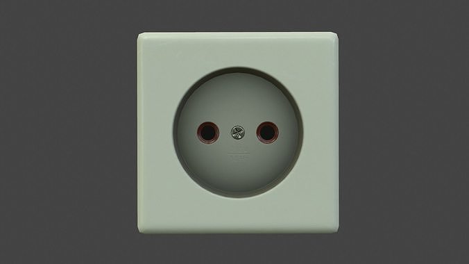 Electrical Outlet Low-poly 3D model