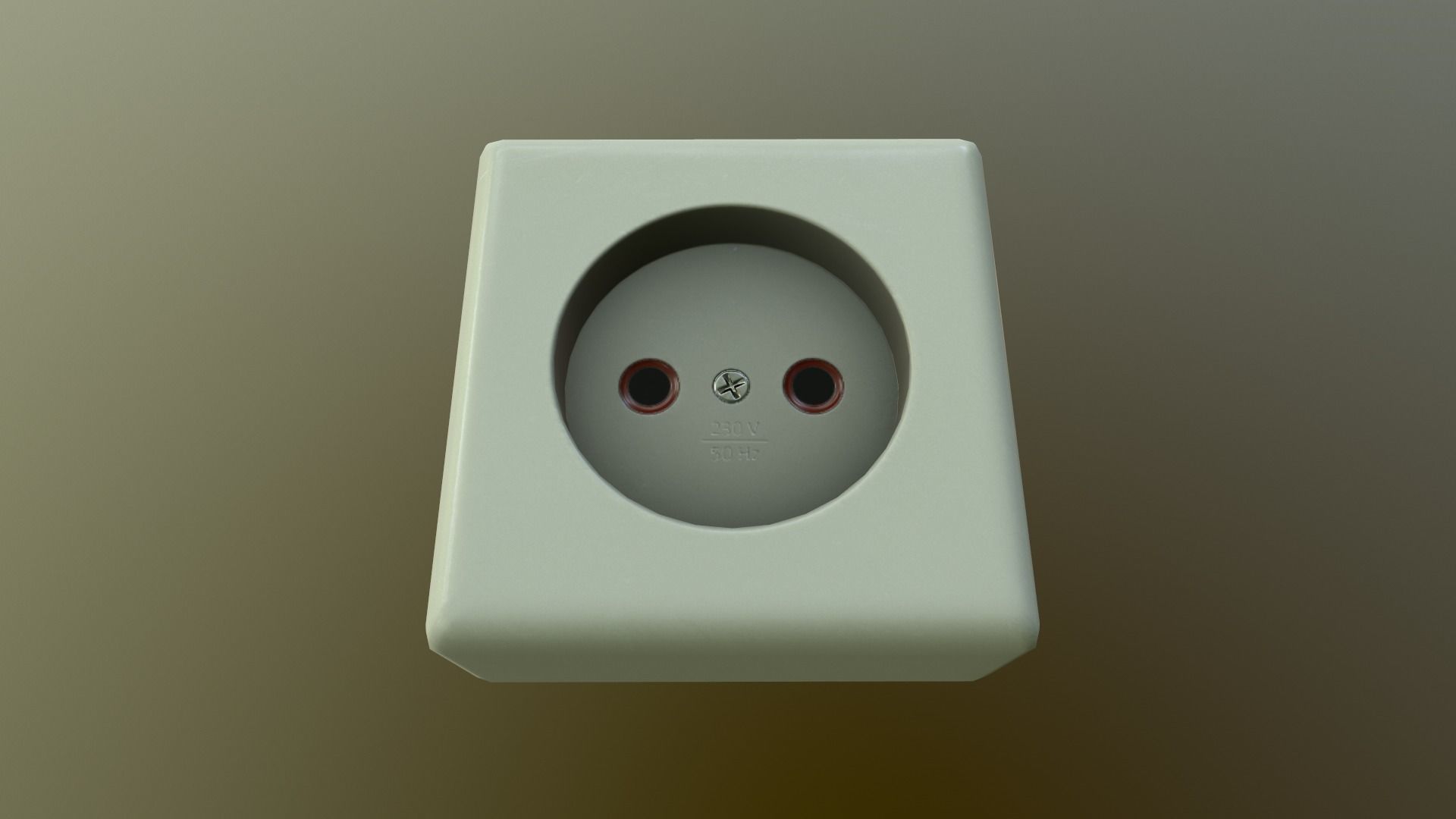 Electrical Outlet Low-poly 3D model_16