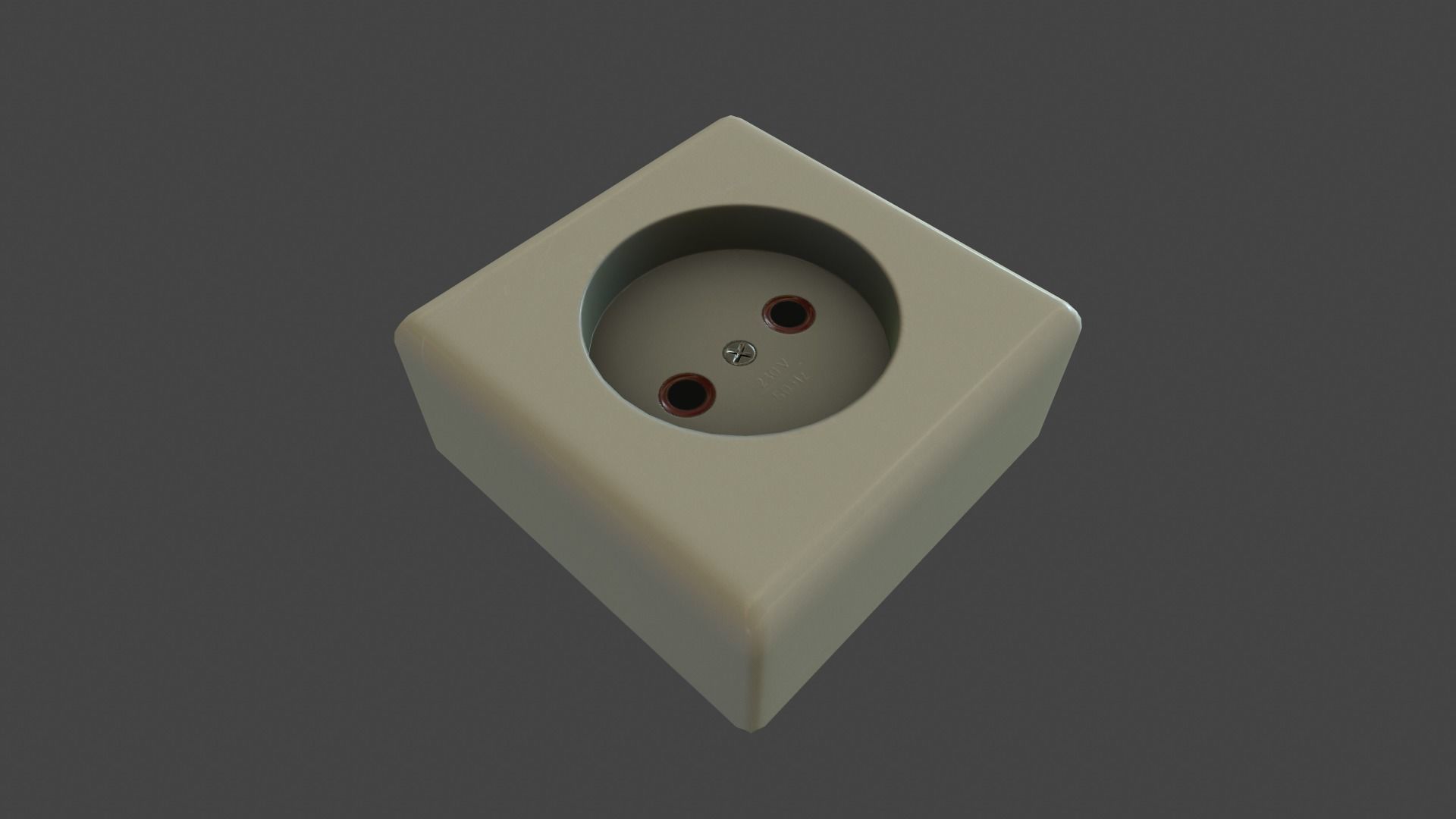 Electrical Outlet Low-poly 3D model_7