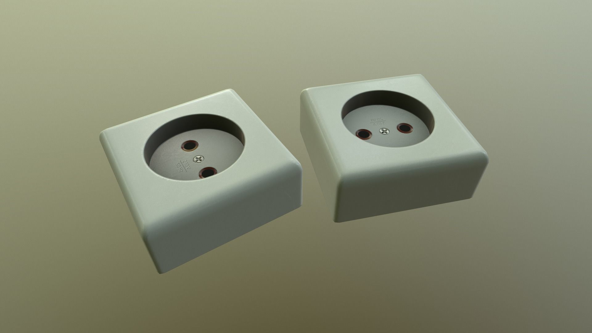 Electrical Outlet Low-poly 3D model_15