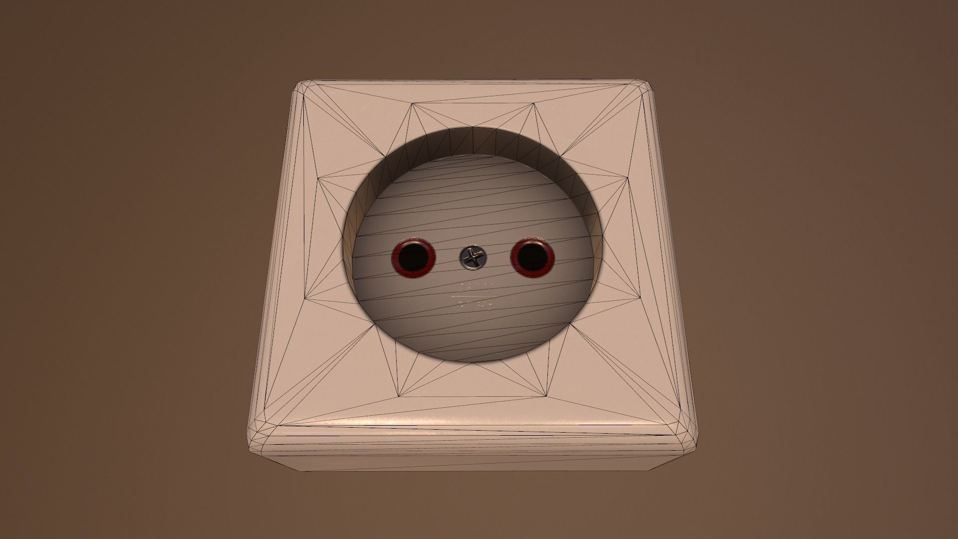 Electrical Outlet Low-poly 3D model_36