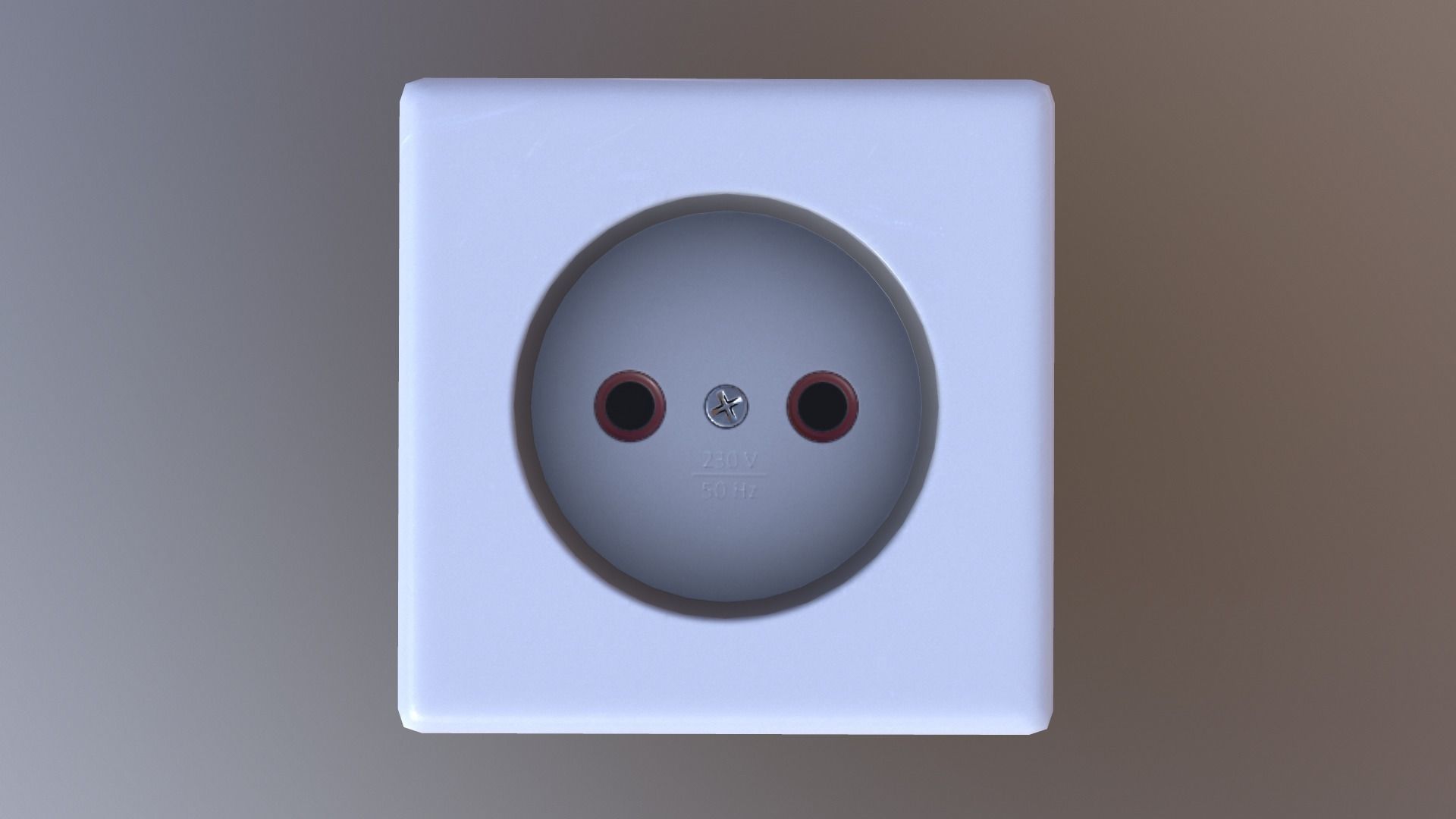 Electrical Outlet Low-poly 3D model_4