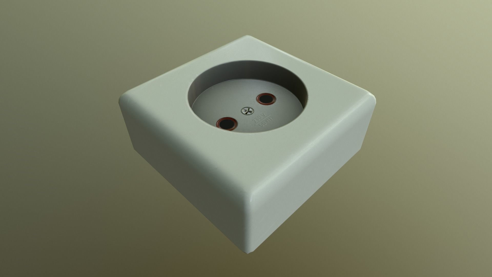 Electrical Outlet Low-poly 3D model_1