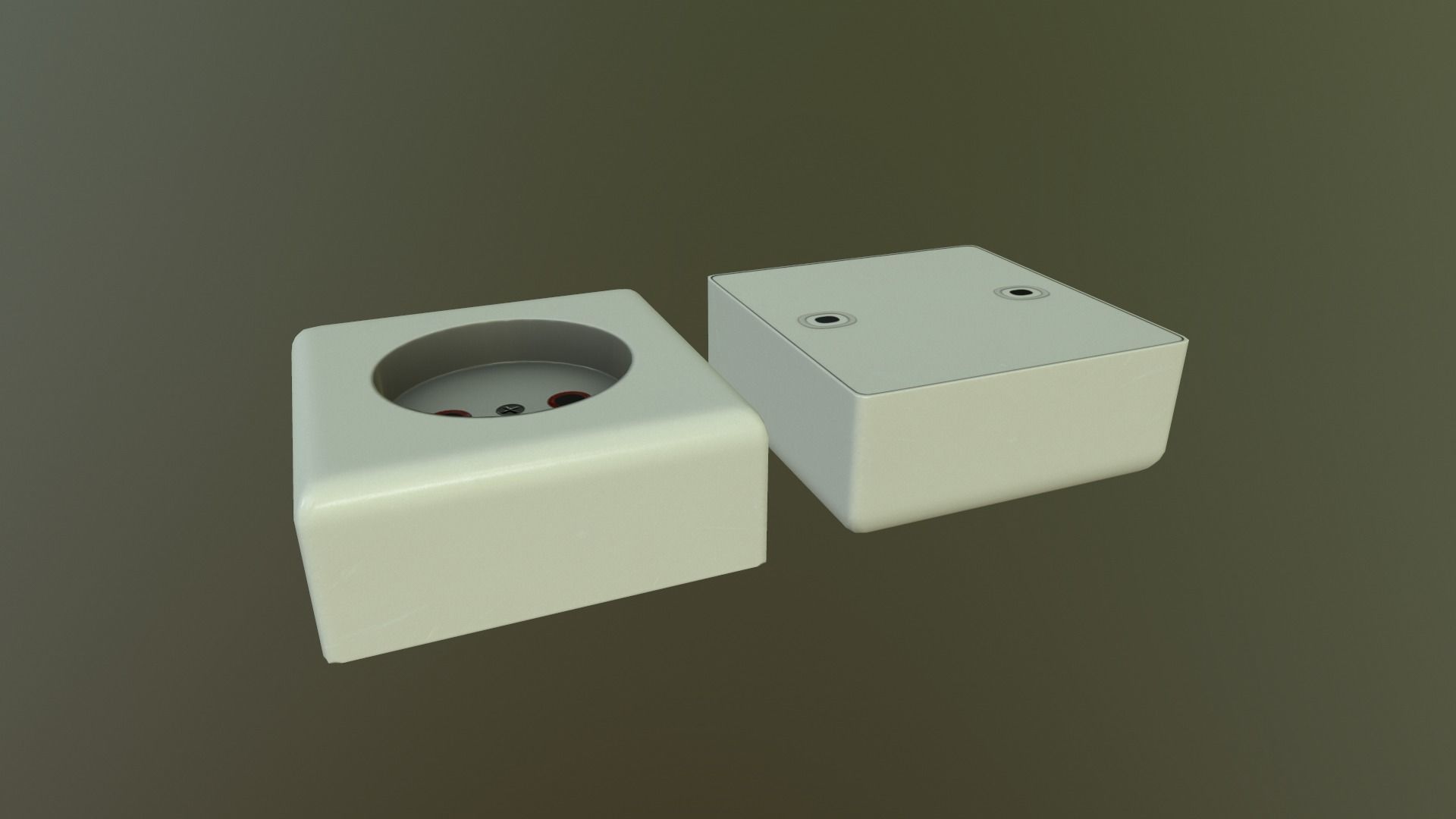 Electrical Outlet Low-poly 3D model_13