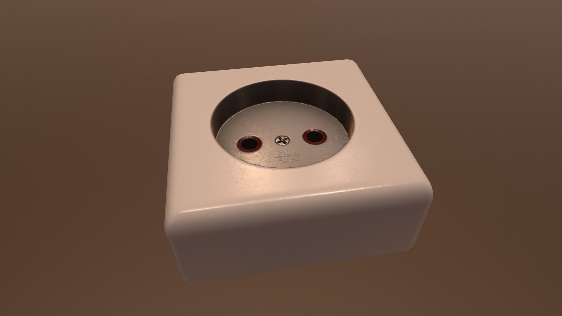 Electrical Outlet Low-poly 3D model_19