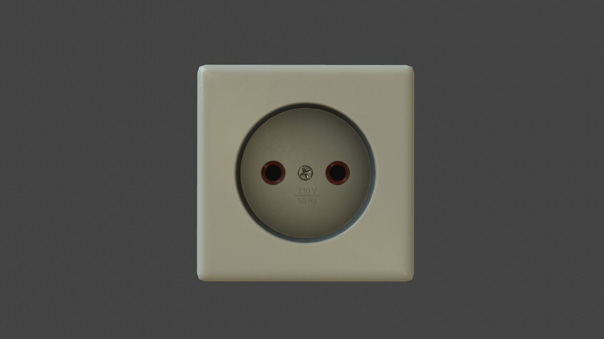 Electrical Outlet Low-poly 3D model_2