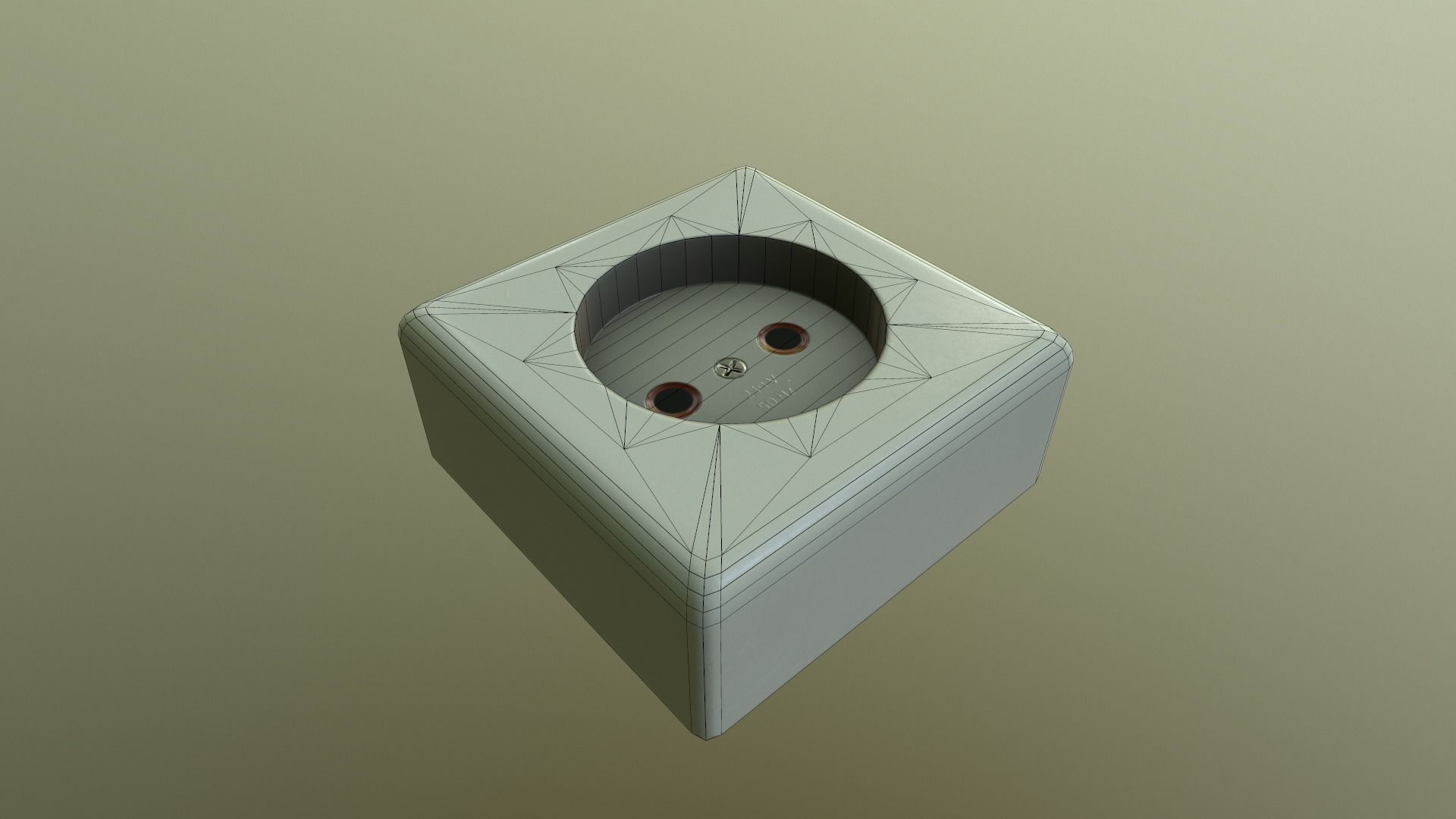 Electrical Outlet Low-poly 3D model_30