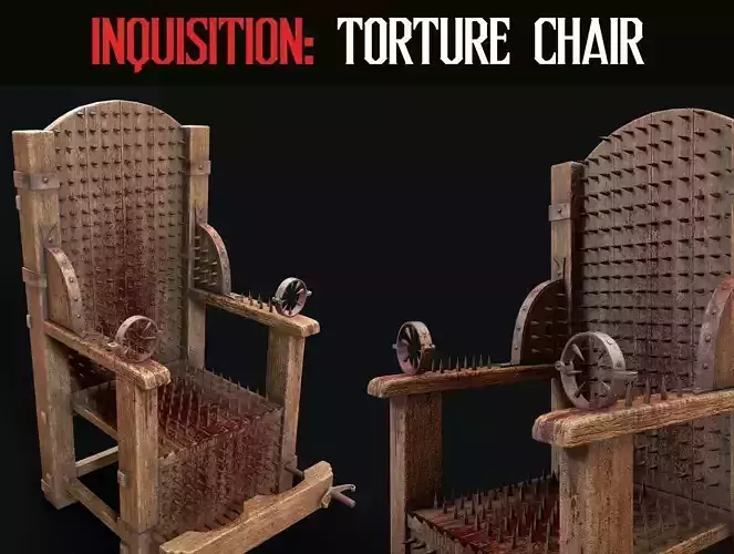 Inquisition - Torture Chair Low-poly 3D model
