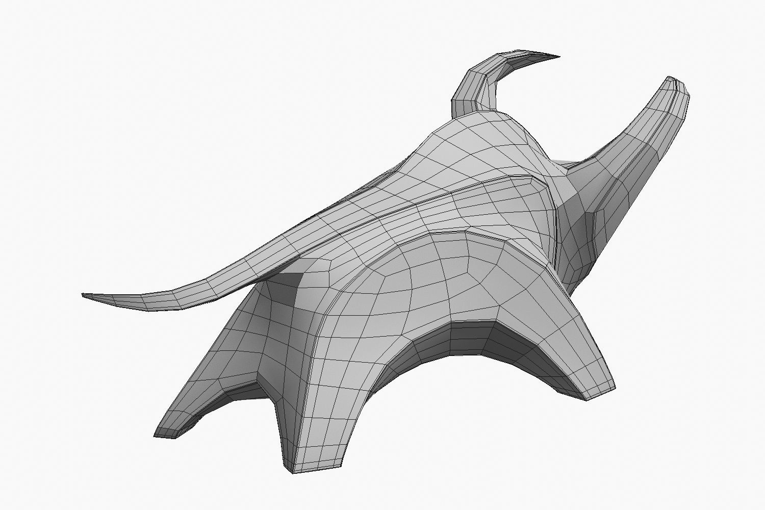 Modern abstract bull sculpture 017 3D model_9