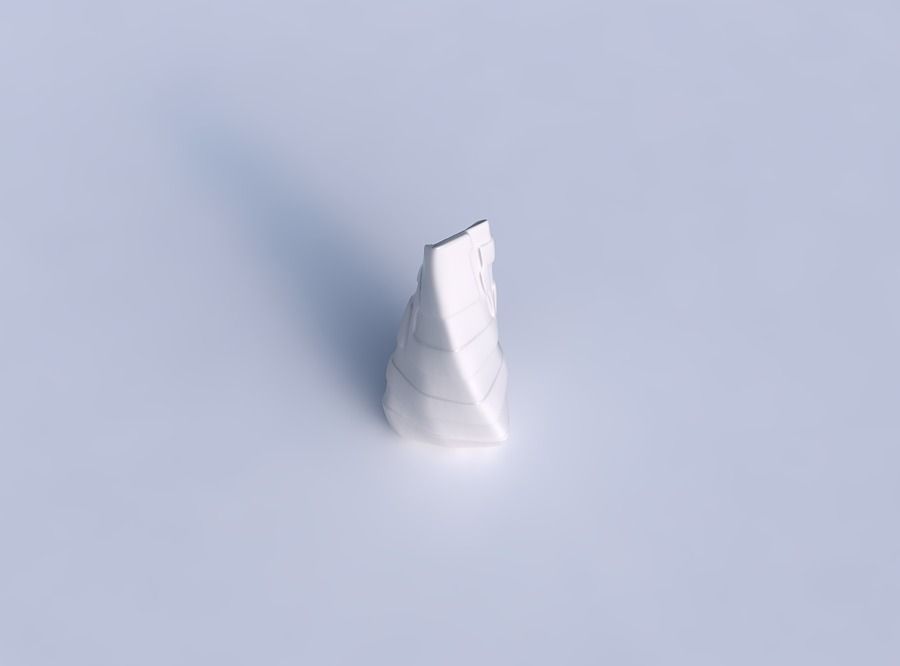 Vase twist puffy tipped triangle with smooth ribbons 3D print model_1