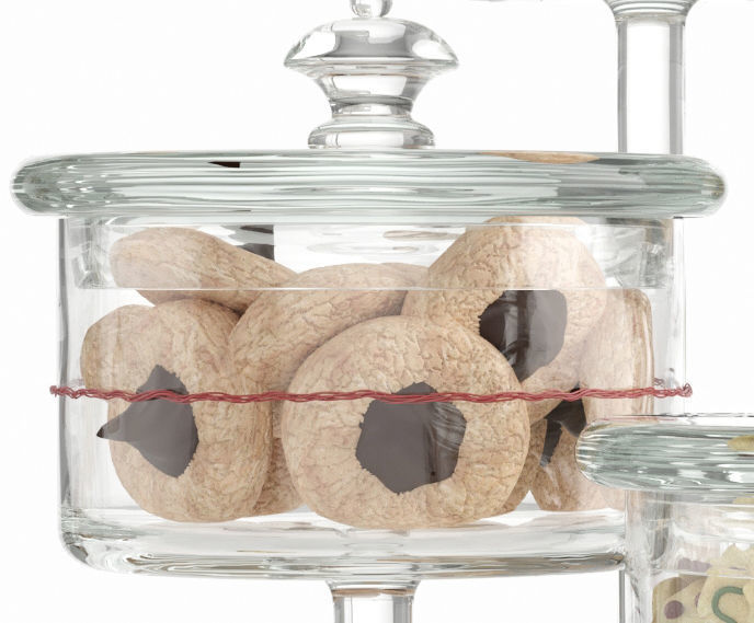 Cookies and sweets showcase pattern 3D model_4