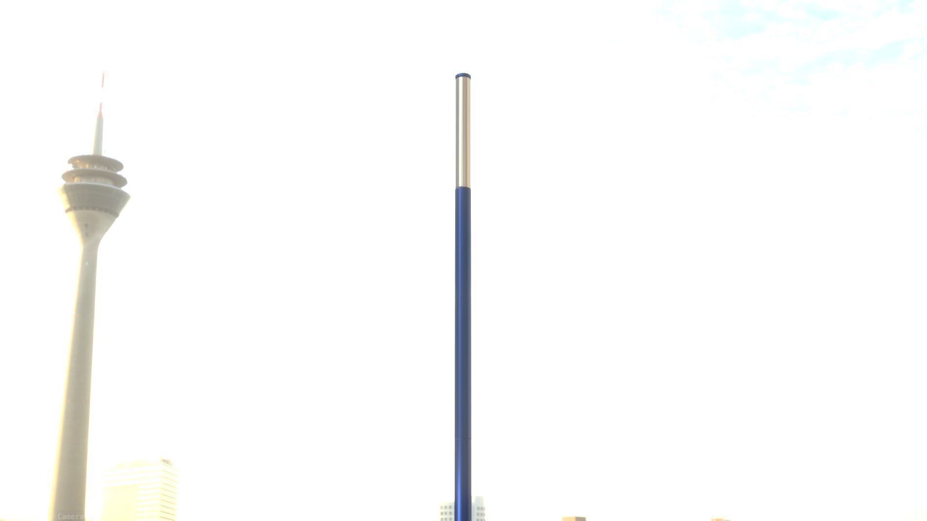 Street Light 10 Blue Low-Poly 535mm Low-poly 3D model_68
