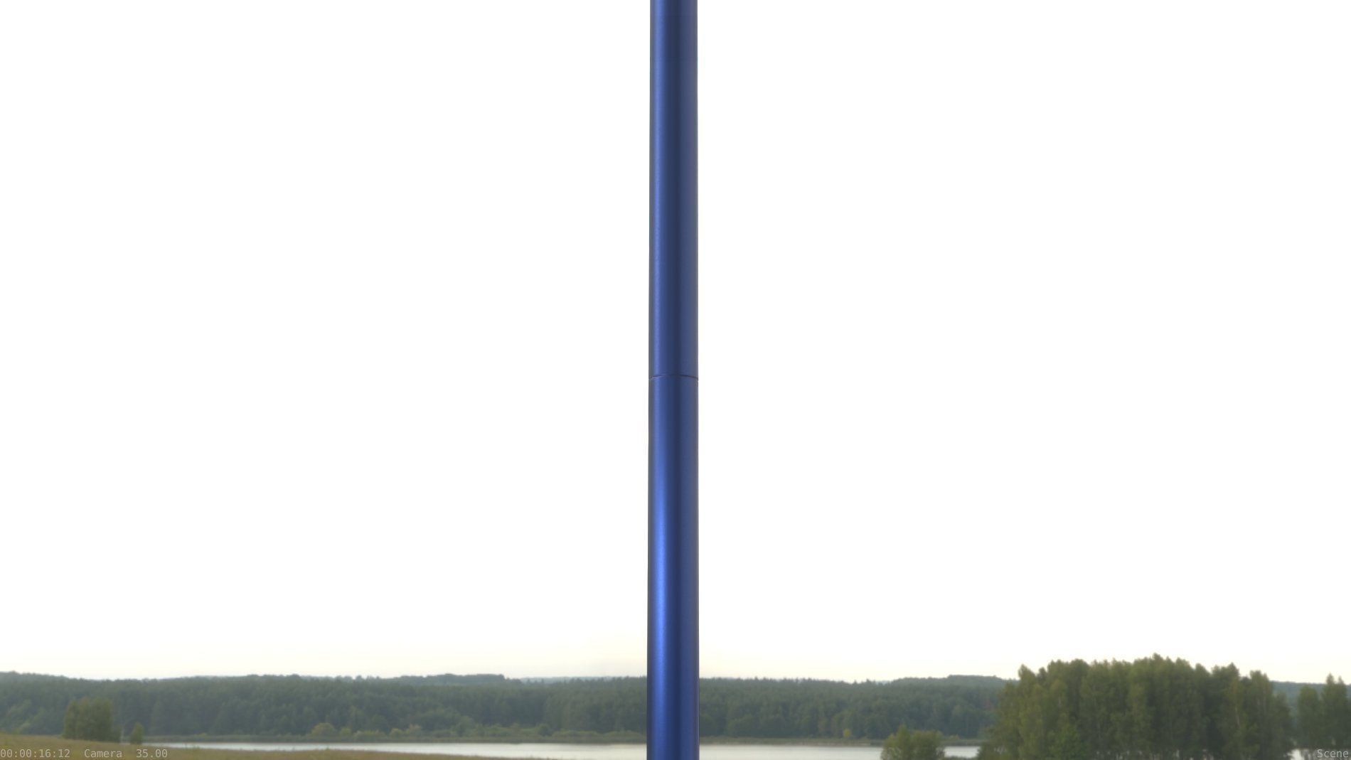 Street Light 10 Blue Low-Poly 535mm Low-poly 3D model_96