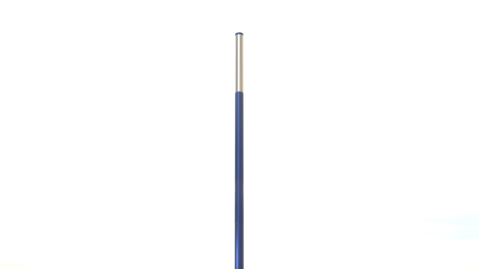 Street Light 10 Blue Low-Poly 535mm Low-poly 3D model_66