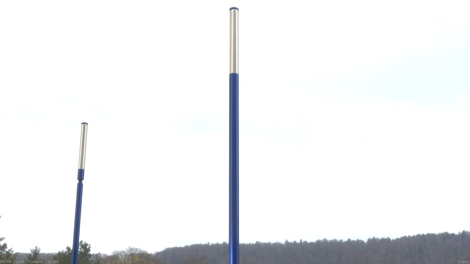 Street Light 10 Blue Low-Poly 535mm Low-poly 3D model_57