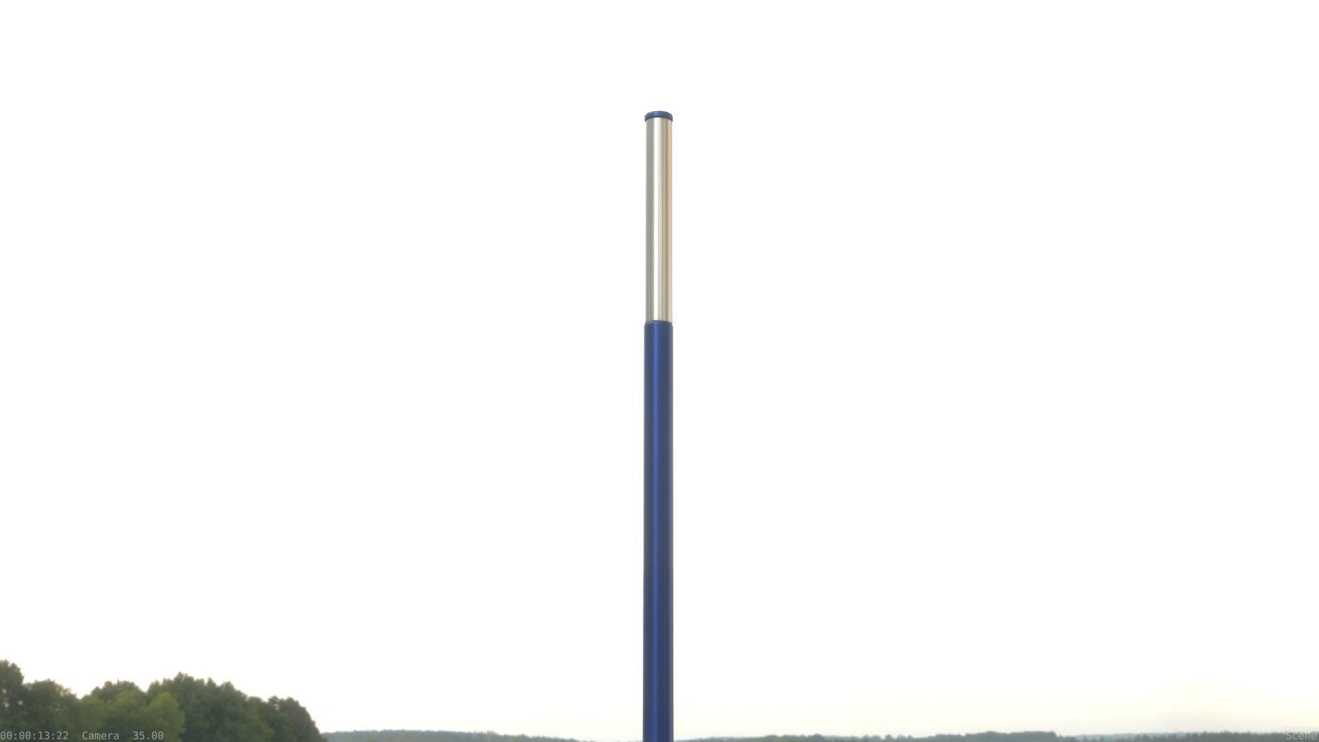 Street Light 10 Blue Low-Poly 535mm Low-poly 3D model_36