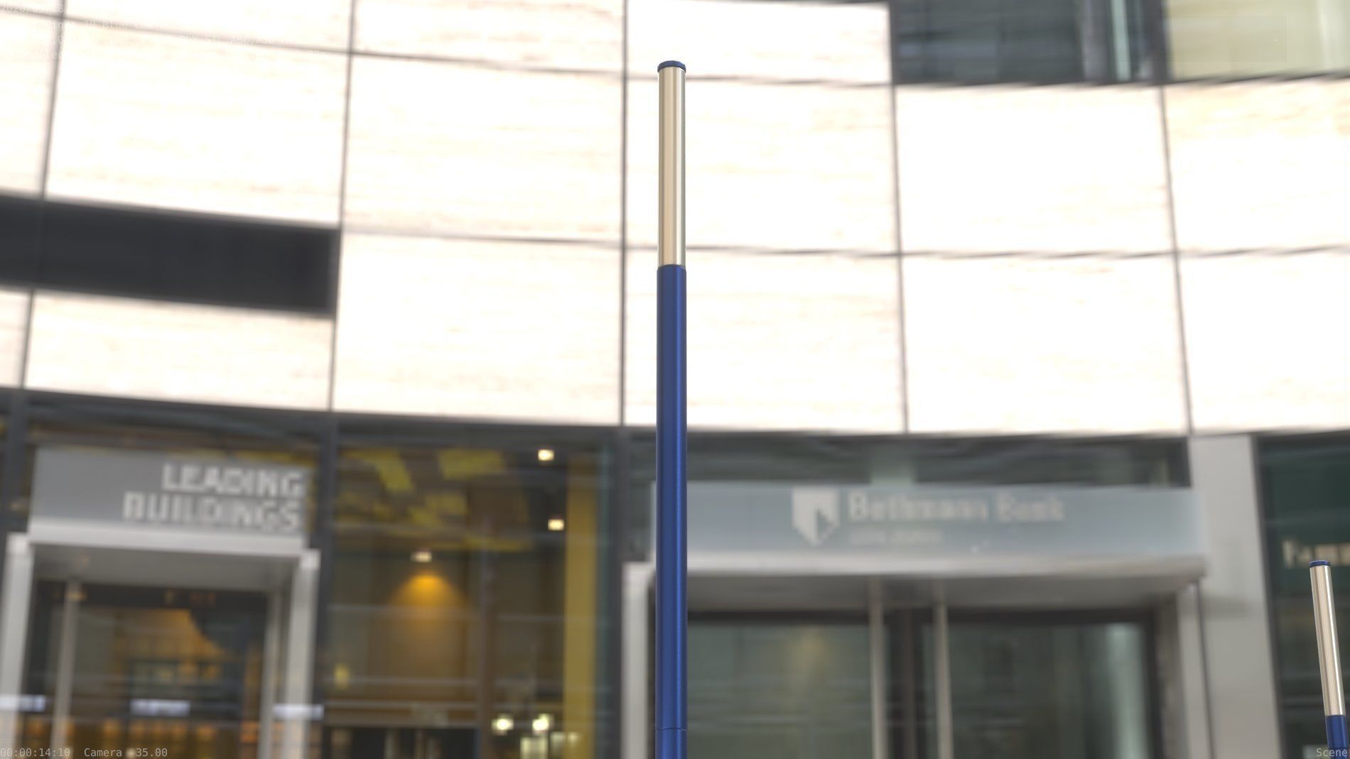 Street Light 10 Blue Low-Poly 535mm Low-poly 3D model_47