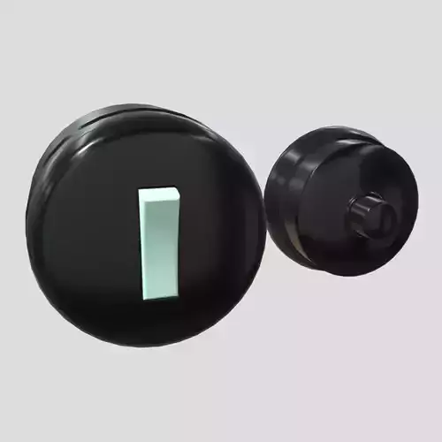 Switch and Bell Low-poly 3D model