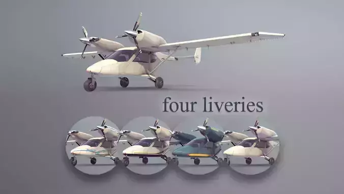 Accord-201 with four liveries  3D Model Collection