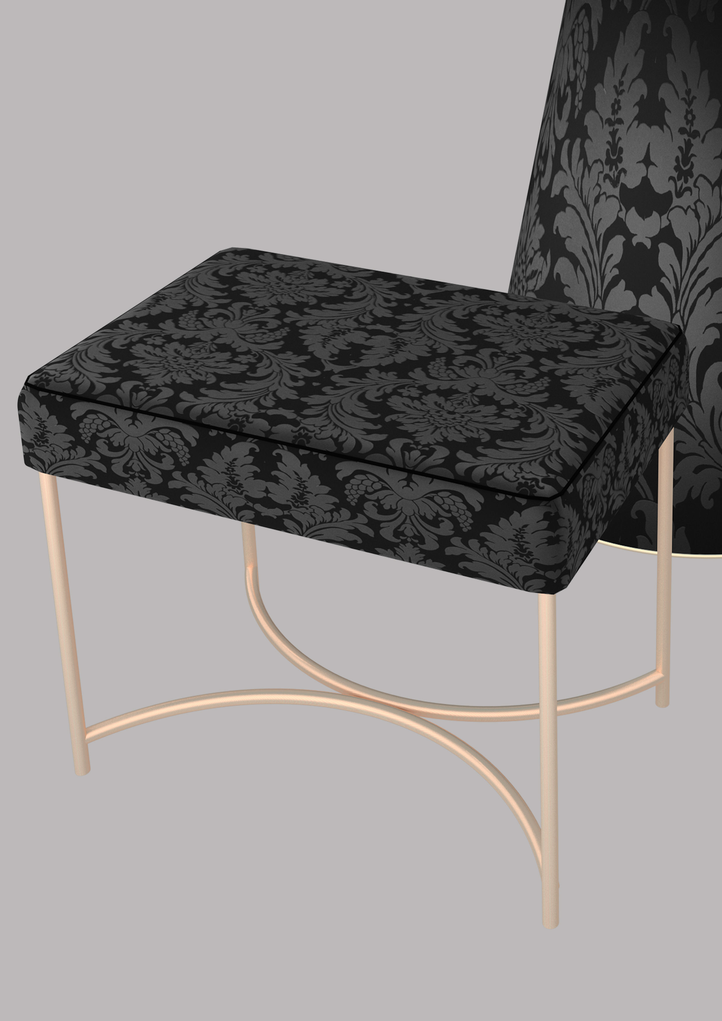 Elegant makeup mirror and set 3D model_3