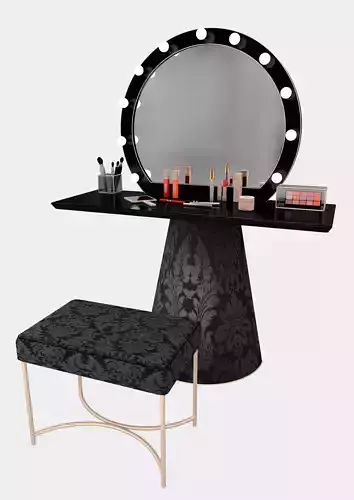 Elegant makeup mirror and set